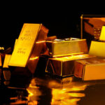 Gold bars , business and finance concept.