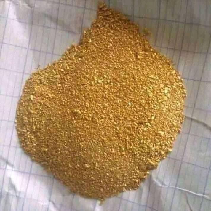 gold dust ore particles