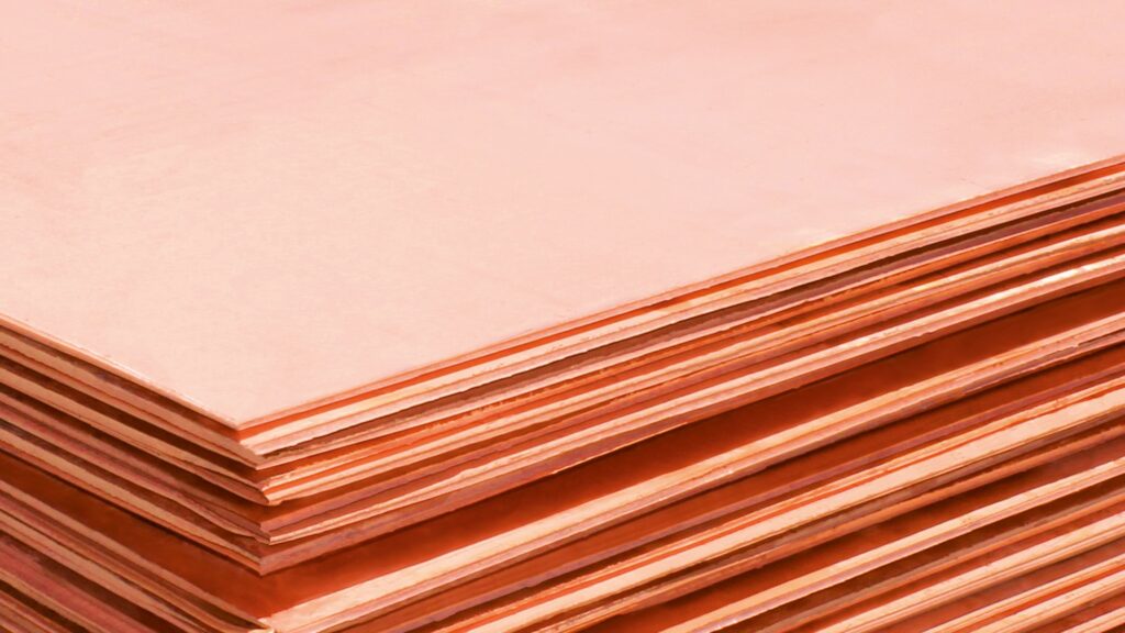 Industrial copper cathodes are supplied in bulk for export