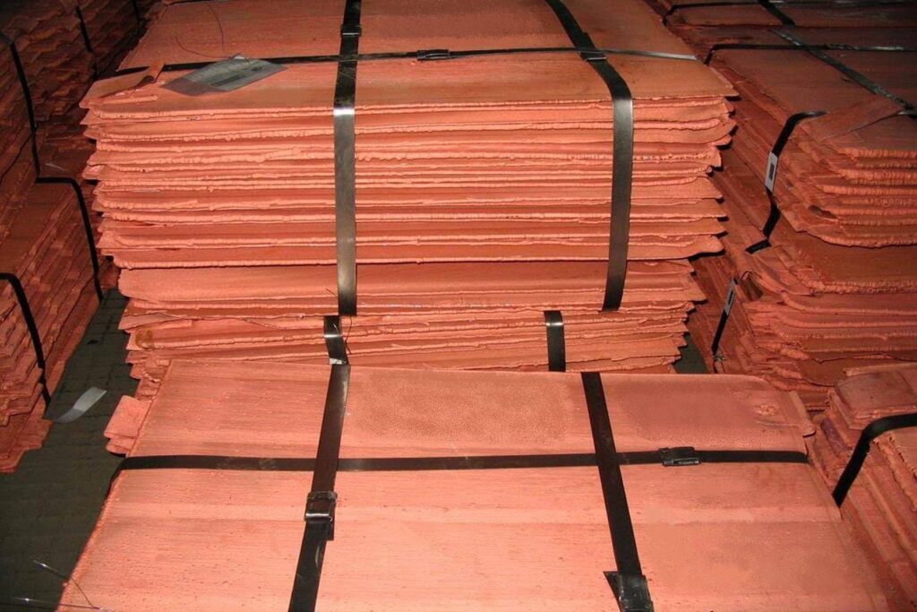 Electrolytic copper cathodes are used in electrical manufacturing