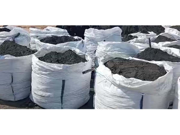 Copper concentrate packaged for international export shipping