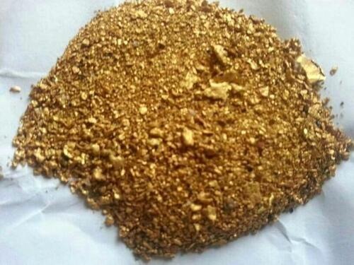 Gold dust is prepared for precious metal processing