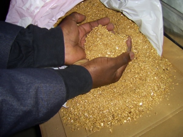 tanzanian gold dust close up